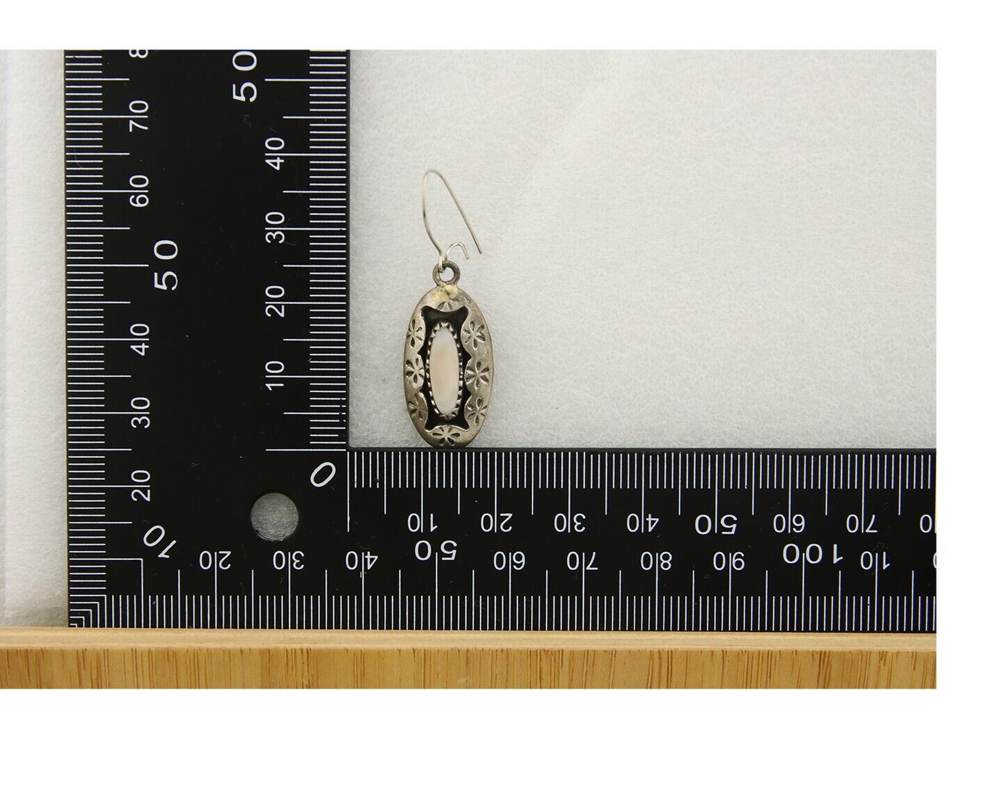 Navajo Earrings 925 Silver Handmade Natural Pink Mussel Native American Artist