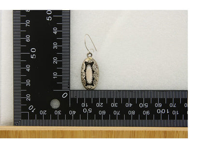 Navajo Earrings 925 Silver Handmade Natural Pink Mussel Native American Artist