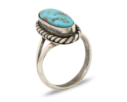 Navajo Handmade Ring 925 Silver Turquoise Native American Artist C.80's