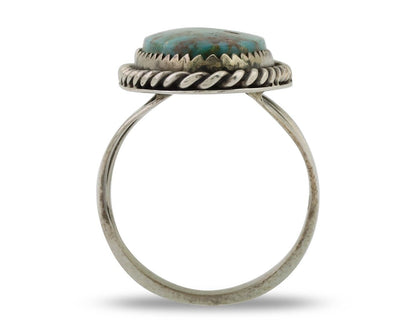 Navajo Ring 925 Silver Natural Turquoise Native American Artist C.80's