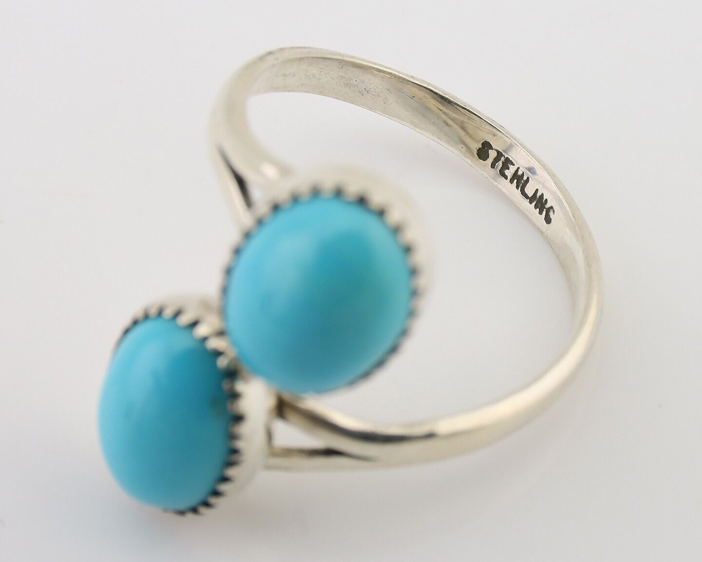 Navajo Handmade Ring 925 Silver Turquoise Native American Artist C.80's