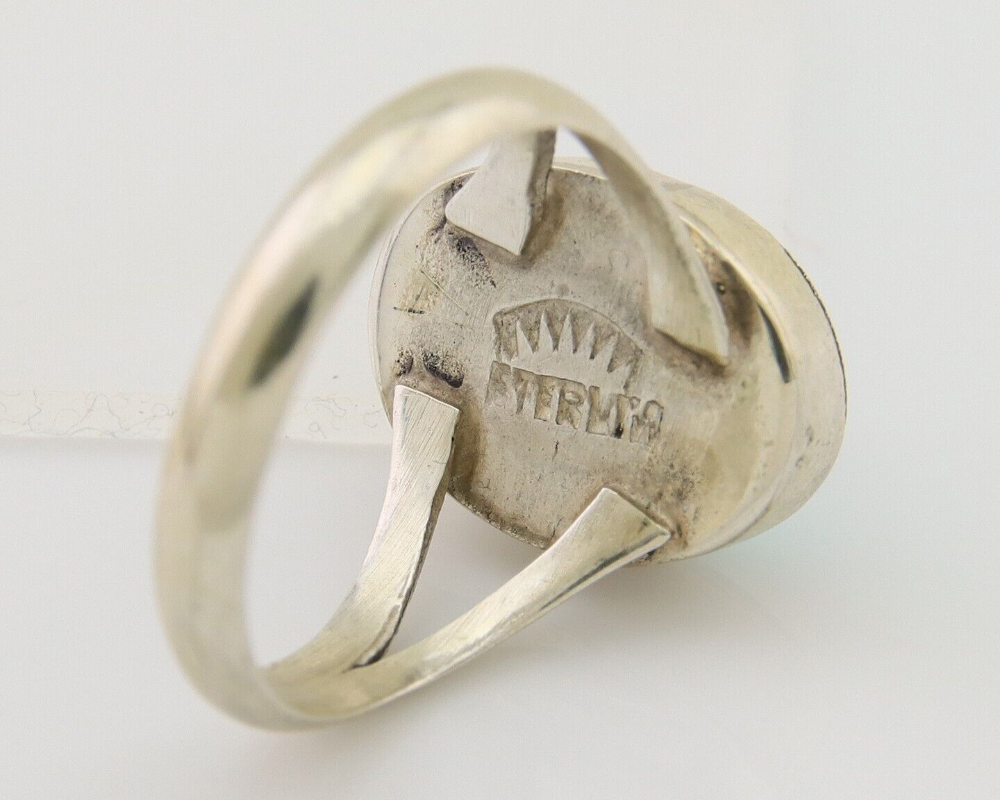 Navajo Ring 925 Sterling Silver Natural Gemstones Artist Signed Sunrise C.80's