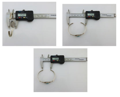 Navajo Bracelet 925 Silver Sleeping Beauty Turquoise Native American Artist C80s