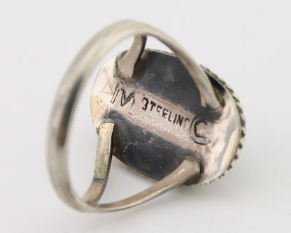 Navajo Handmade Ring 925 Silver Turquoise Native American Artist C.80's