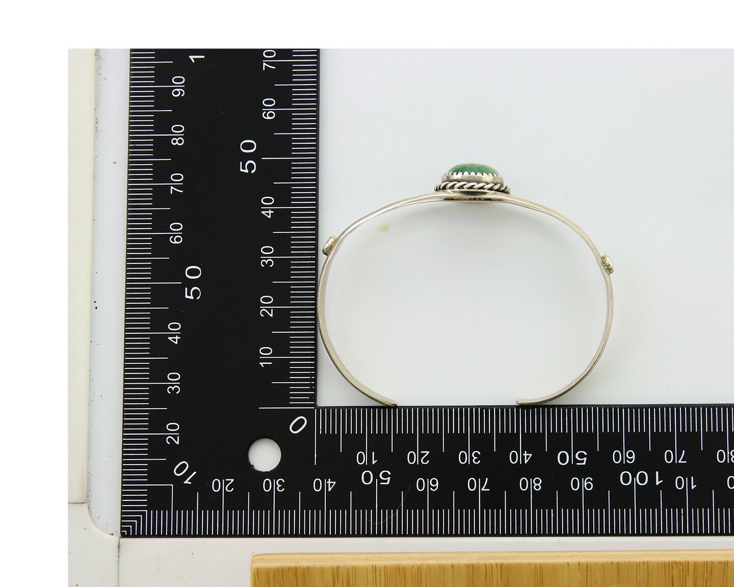 Navajo Cuff Bracelet 925 Silver Turquoise Native American Artist Handmade C.80's