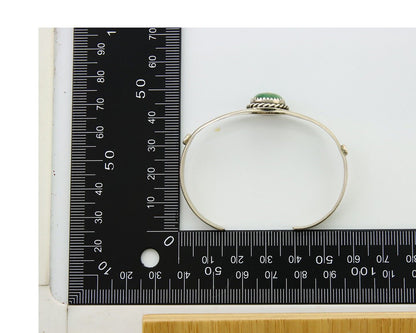 Navajo Cuff Bracelet 925 Silver Turquoise Native American Artist Handmade C.80's