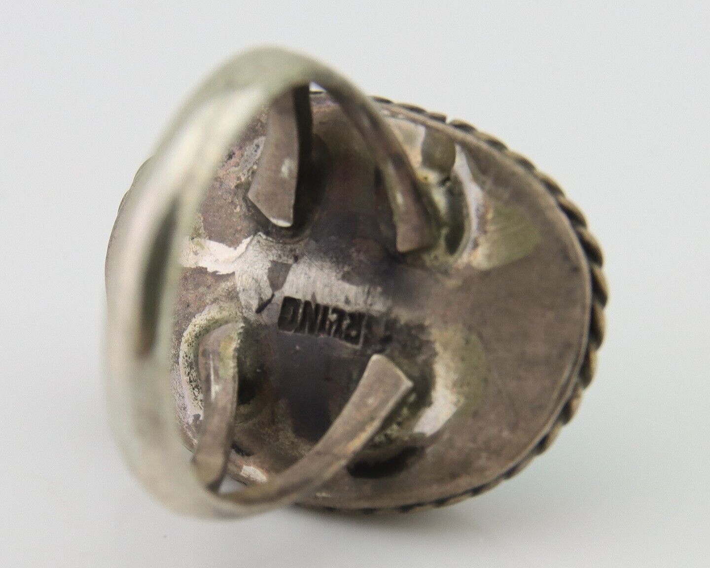 Navajo Handmade Ring 925 Silver Natural Turquoise Native Artist C.80's
