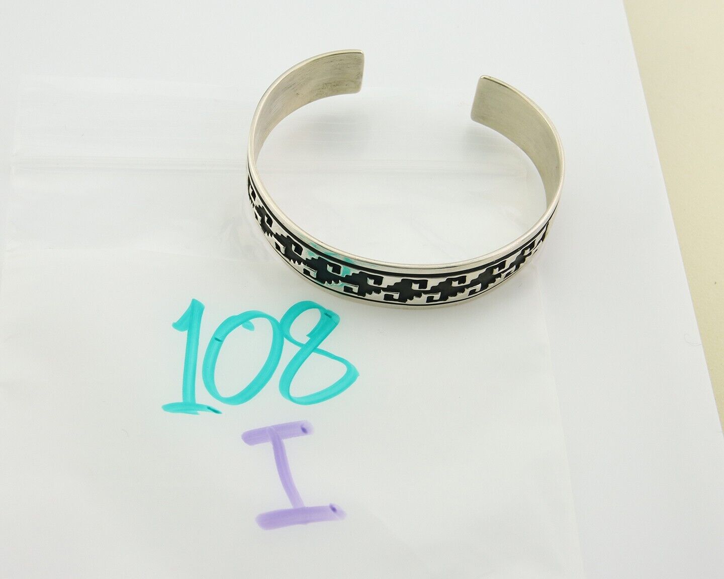 Navajo Bracelet 925 Silver Handmade Cuff Artist Signed Tom Billy C.80's