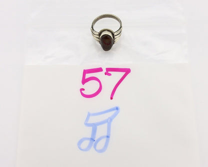Navajo Handmade Ring 925 Silver Natural High Grade Fire Opal Native Artist C.80s