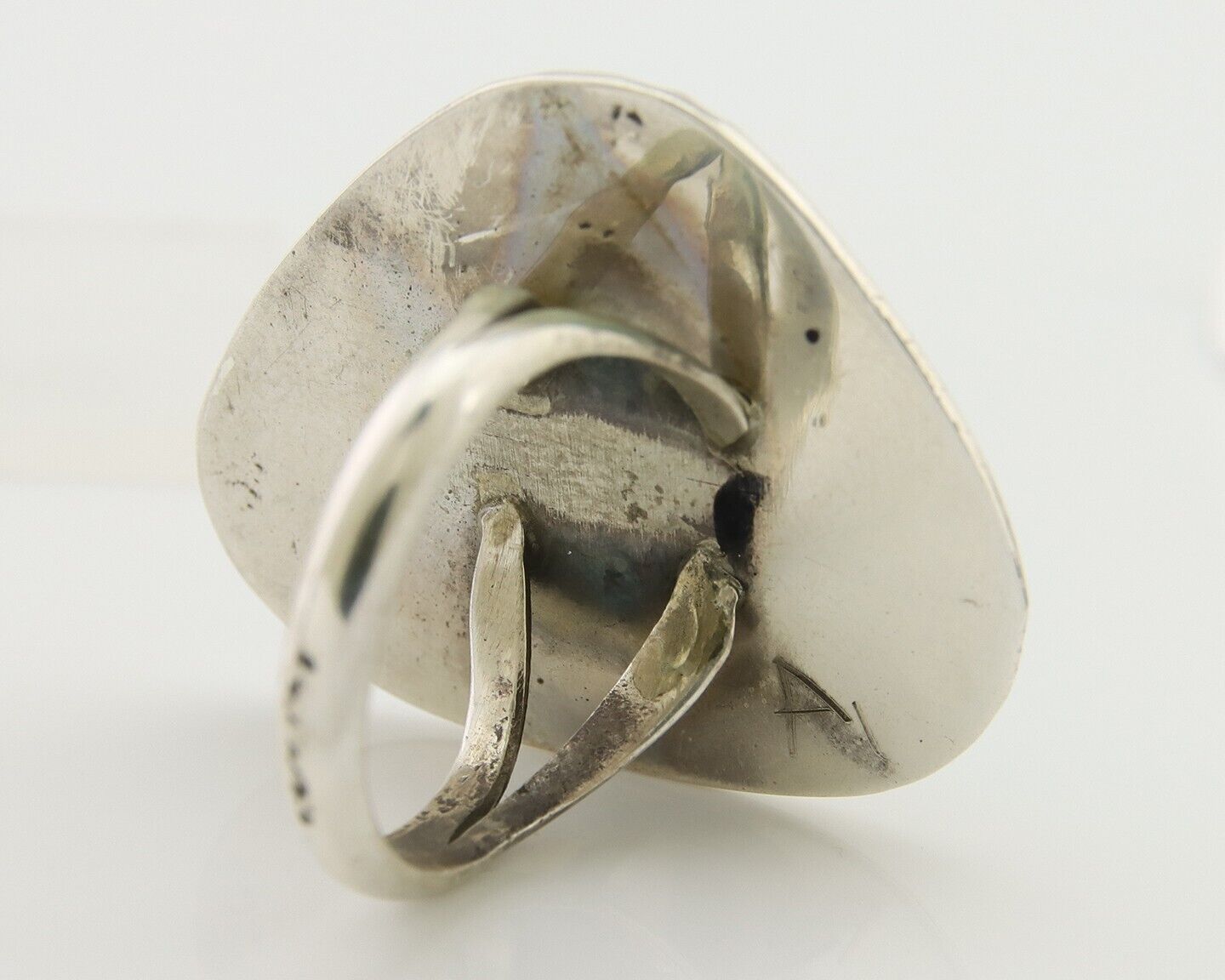 Navajo Handmade Ring 925 Silver Turquoise Native Artist C.80's