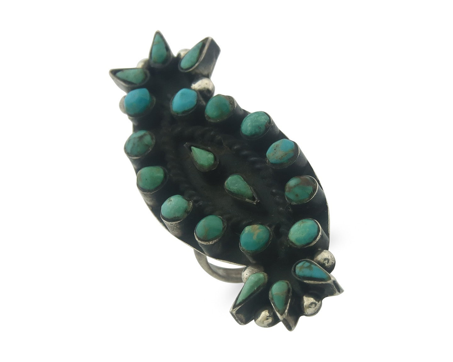 Navajo Ring Sterling Silver Authentic Vintage Turquoise Size 6.0