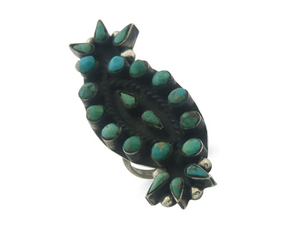 Navajo Ring Sterling Silver Authentic Vintage Turquoise Size 6.0