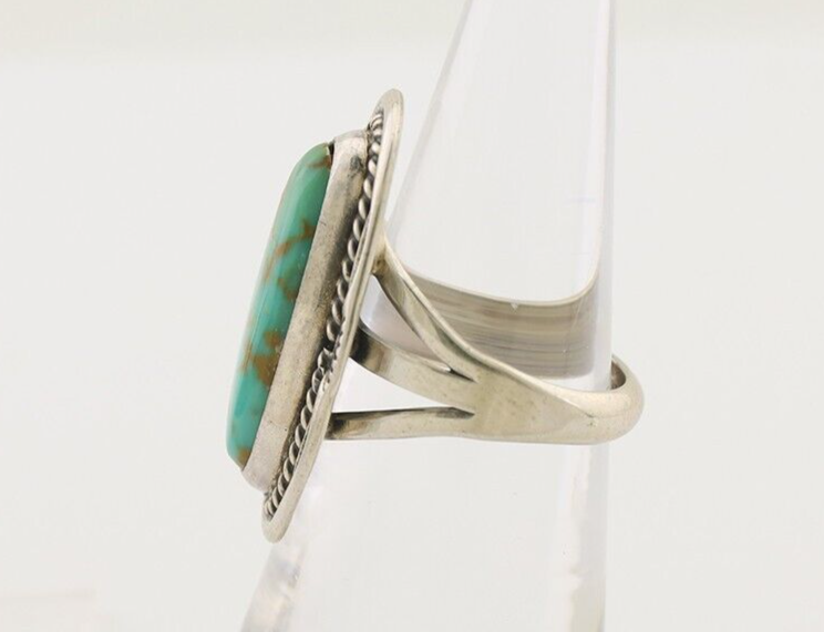 Navajo Ring 925 Silver Blue Turquoise Native Artist Signed M Begay C.80's