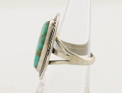 Navajo Ring 925 Silver Blue Turquoise Native Artist Signed M Begay C.80's