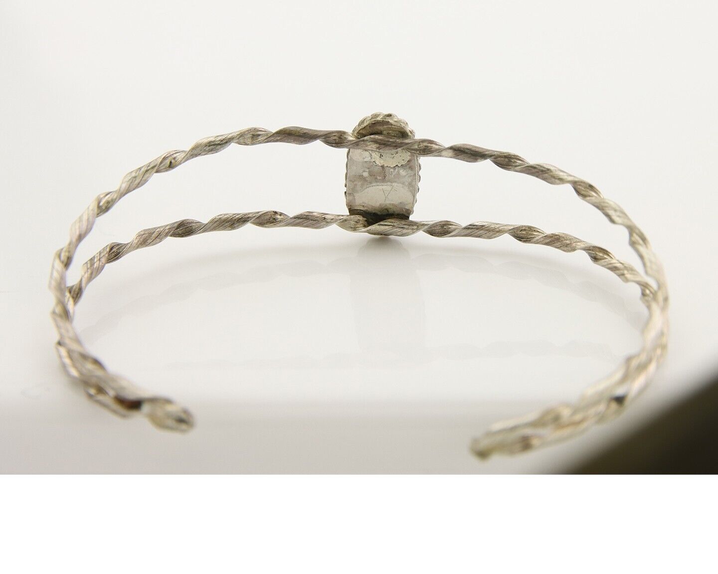 Navajo Bracelet .925 Silver Mediterranean Red Coral Cuff Native Artist C.80's