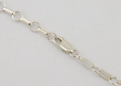 Navajo Necklace 925 Silver Natural Turquoise Artist Signed Sunrise C80s