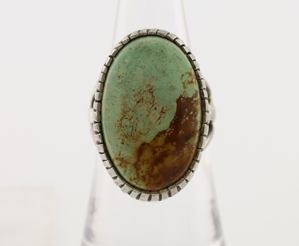 Navajo Handmade Ring 925 Silver Turquoise Signed Native American C.80's