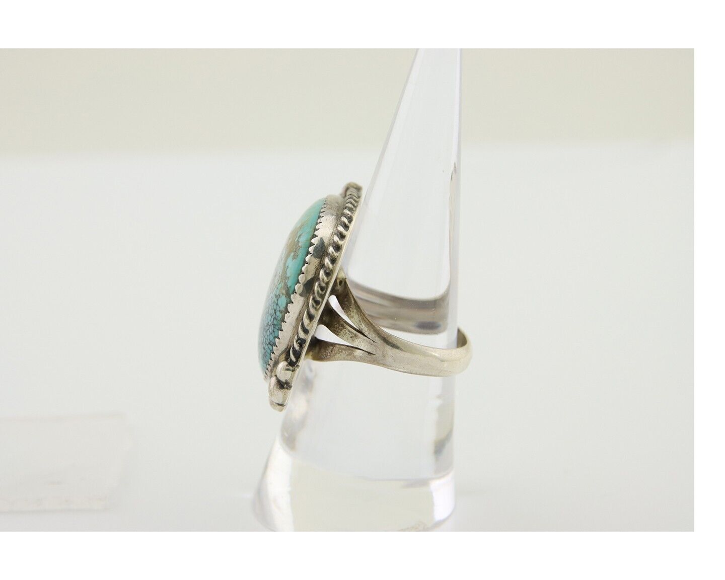 Navajo Handmade Ring 925 Silver Turquoise Native Artist C.80's