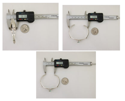 Navajo Bracelet 925 Silver Blue Turquoise Artist Signed Gecko C.80's