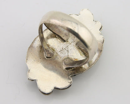 Navajo Handmade Ring 925 Silver Natural Turquoise Native Artist C.80's