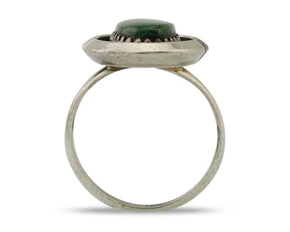 Navajo Ring 925 Silver Natural Turquoise Native American Artist C.80's