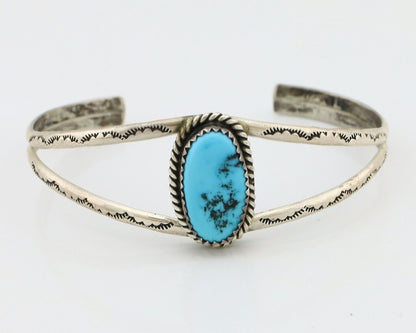 Navajo Bracelet 925 Silver Sleeping Beauty Turquoise Native American C.80's