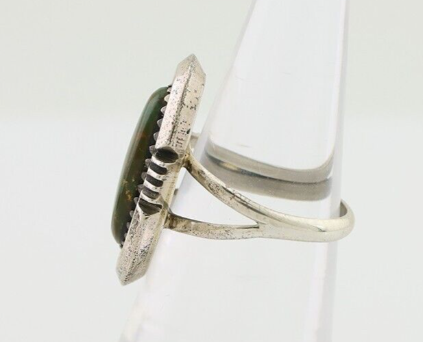 Navajo Ring 925 Silver Natural Turquoise Native American Artist C.80's