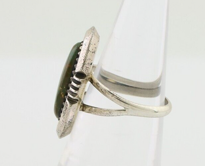 Navajo Ring 925 Silver Natural Turquoise Native American Artist C.80's