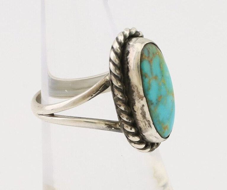 Navajo Handmade Ring 925 Silver Turquoise Native American Artist C.80's
