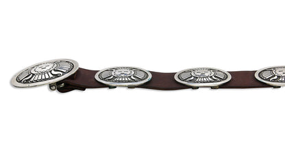 VTG Unworn Navajo Benny Benally .925 Silver Handmade Concho Belt