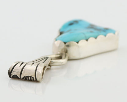 Navajo Necklace Pendant 925 Silver Turquoise Artist Tony Guerro C.80's