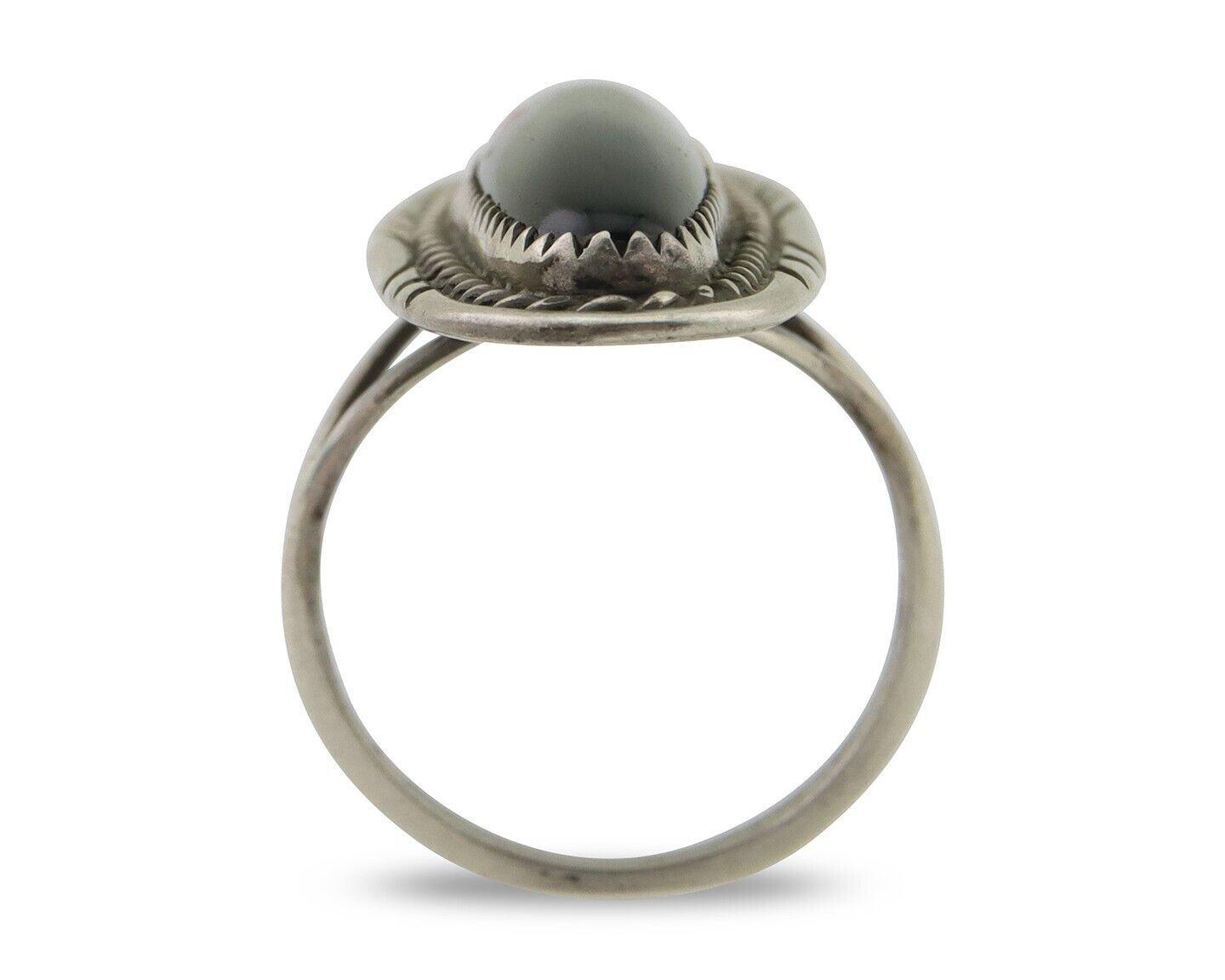 Navajo Handmade Ring 925 Silver Black Onyx Native American Artist C.80's