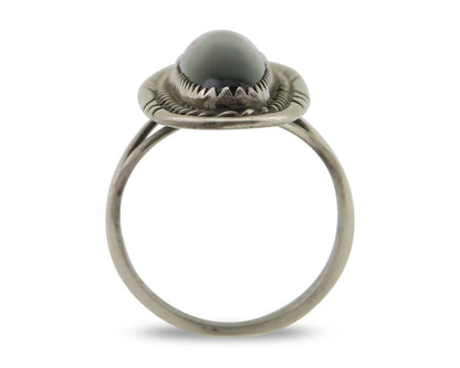 Navajo Handmade Ring 925 Silver Black Onyx Native American Artist C.80's