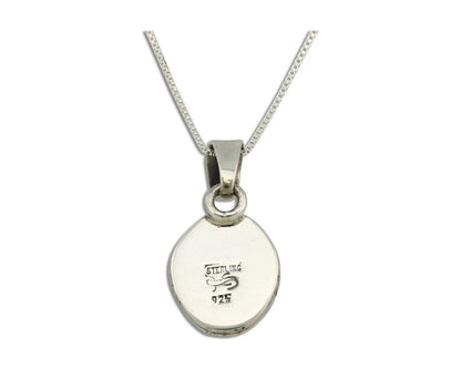 Navajo Necklace 925 Silver Arizona Turquoise Handmade Signed Gecko C.90's