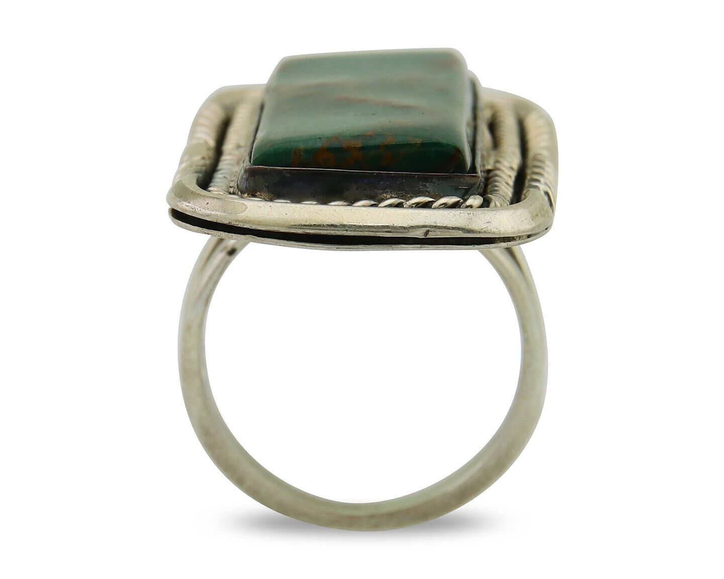 Navajo Ring 925 Sterling Silver Turquoise Native American Artist C.80's