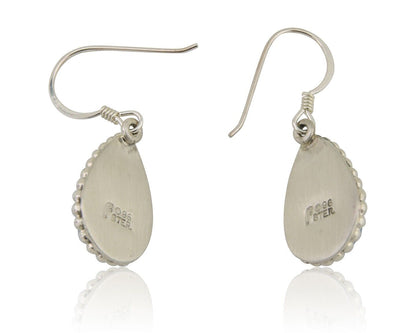 Navajo Earrings 925 Silver Blue Denim Lapis Artist Signed First Eagle C.80's