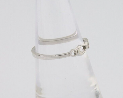 Infinity Heart Promise Ring 925 Solid Silver Size 6.0