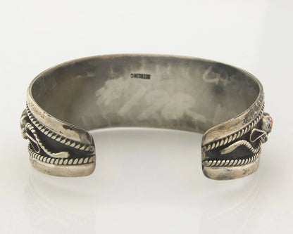Navajo Cuff Bracelet Sterling Silver Natural Gemstone Vintage Native American