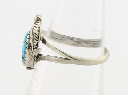 Navajo Ring 925 Silver Sleeping Beauty Turquoise Signed SkyStone Creations C80s