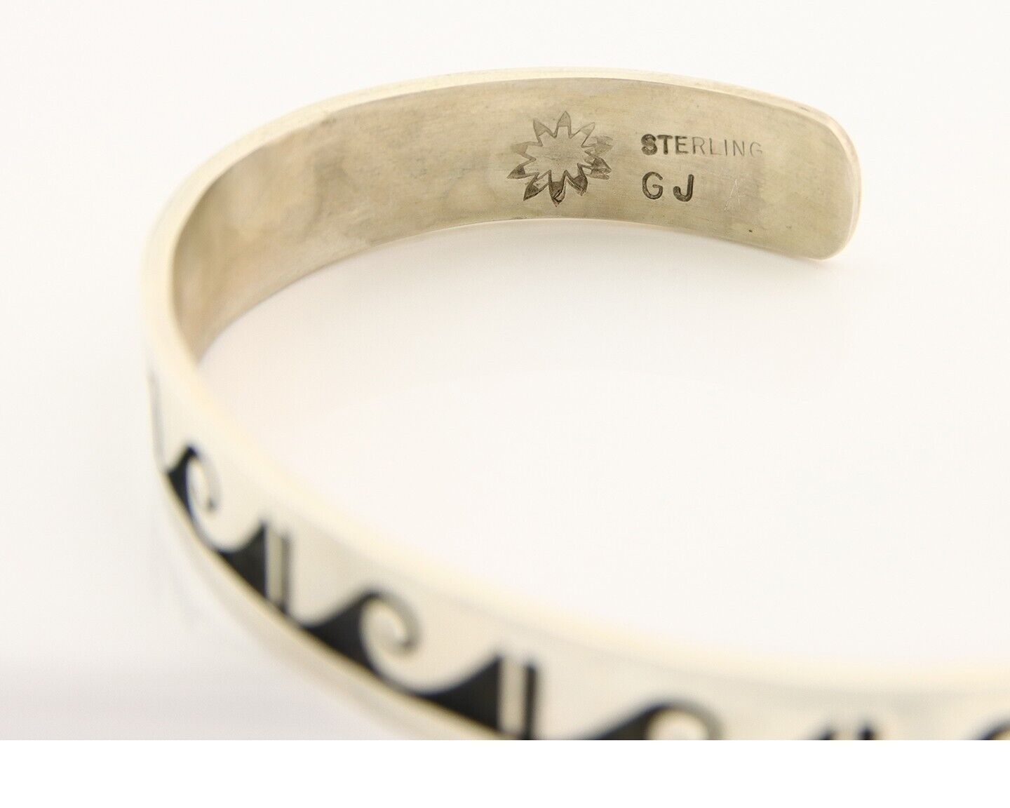 Hopi Bracelet 925 Silver Handmade Artist Signed Guy Josytewa C.80's