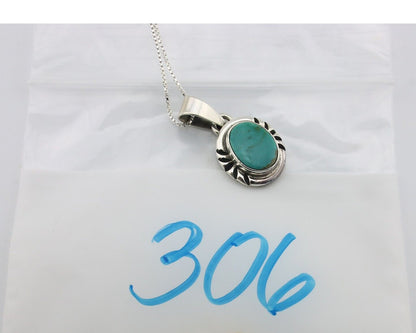 Navajo Necklace 925 Silver Arizona Turquoise Handmade Signed Gecko C.90's