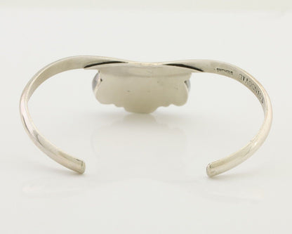 Navajo Bracelet 925 Silver Morenci Turquoise Artist Signed Frank Sandoval C.80's