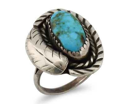 Navajo Handmade Ring 925 Silver Turquoise Native American Artist C.80's