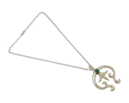 Navajo Necklace 925 Silver Spiderweb Turquoise Native Artist C.2008's