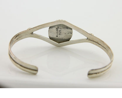 Navajo Cuff Bracelet 925 Silver Turquoise Native American Artist Handmade C.80's