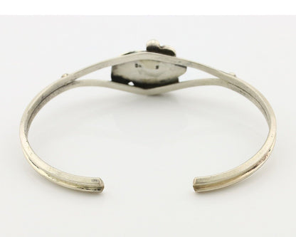 Navajo Handmade Bracelet 925 Silver Natural Blue Turquoise Native American C80s