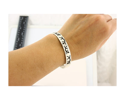 Hopi Bracelet 925 Silver Handmade Artist Signed Half Sun C.80's