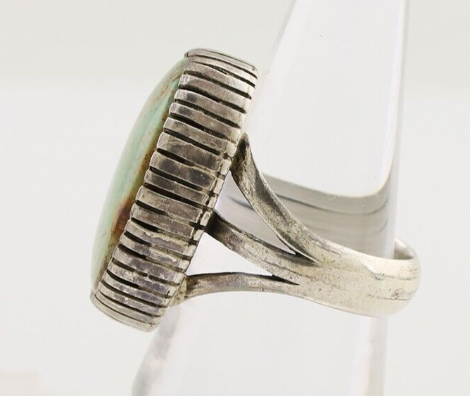 Navajo Handmade Ring 925 Silver Turquoise Signed Native American C.80's