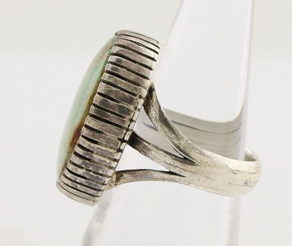 Navajo Handmade Ring 925 Silver Turquoise Signed Native American C.80's