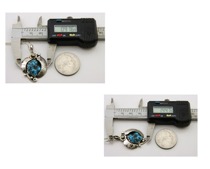 Navajo Necklace 925 Silver Natural Seafoam Turquoise Native Artist C.80's